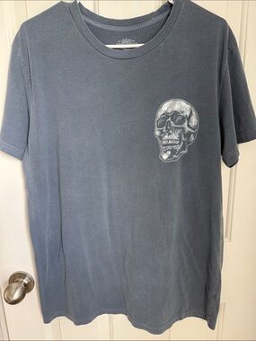 Propel Cams Raving Men's Washed Blue Skull Graphic T‑Shirt